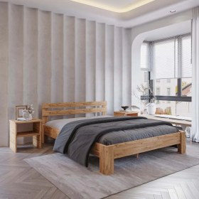 Resim Renazzo Letto Atlantik Mdf Karyola | Tek ve Çift Kişilik Yatak Uyumlu, Kolay Kurulum 