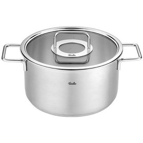 Resim Fissler Pure Collection 8 Parça Cam Kapak Çelik Tencere Seti 