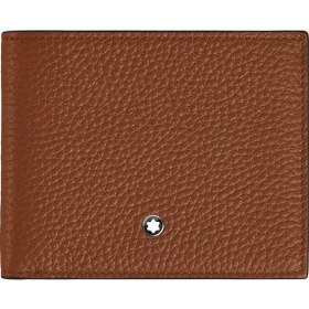 Resim Mont Blanc Montblanc Grain Deri 6 Bölmeli Cüzdan 221398 Kahverengi 