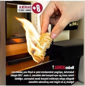 Resim Mangal Ve Barbekü Tutuşturucu, 150 Adet Doğal Odun Yünü İle Açık Bej 