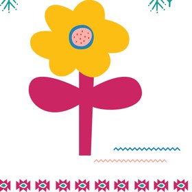 Resim Big Flower Pamuk Saten Sarı Çocuk Çarşaf Seti 90x190cm 