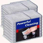 Resim 8 adet/16 adet/24 adet/32 adet Miracle Temizlik Bezi - Ekstra Dayanıklı Mesh Mikrofiber Seti - Kurutma ve Islak Temizleme Kolay - Çatal Bıçak, Metal Yüzeyler vb. için Çok Uygun, Çizik Olmayan Mutfak Geni - Yüksek Çözünürlüklü Büyüteç 