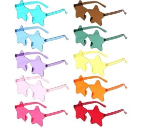 Resim Yıldız Şekilli Çerçevesiz Parti Gözlüğü 6 Renk 6 Adet - Lisinya 