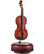 Resim Keman Müzik Kutusu Klasik Kurmalı Müzik Kutusu Dönen Müzik Kutusu Dönen Taban Yaylı Müzikal Keman 