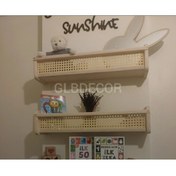 Resim Ahşap Hazeran Duvar Rafı Çocuk Odası Montessori Kitaplık Raf 