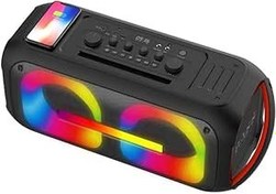 Resim Sunix 120W Çıkış Gücü 15W Wireless Şarj Ekolayzer TWS Mikrofon ve Gitar Girişli Ledli Bluetooth Hoparlör BTS-X600 