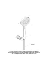Resim Fause Mafsallı El Duş Takımı 3 Fonksiyonlu Kms121 Krom 