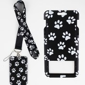Resim Çok Yönlü Köpek Pati Baskılı Askı - Anahtarlar, Kameralar, Düdükler & Kimlik Kartları için Mükemmel - Dayanıklı Polyester, İdeal Hediye 