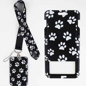 Resim Çok Yönlü Köpek Pati Baskılı Askı - Anahtarlar, Kameralar, Düdükler & Kimlik Kartları için Mükemmel - Dayanıklı Polyester, İdeal Hediye 