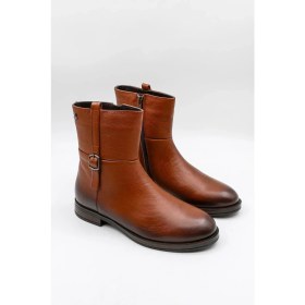 Resim Venüs Kadın Hakiki Deri Trok Detaylı Western Bot 2552701K - Taba - 36 