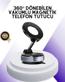 Resim Manyetik Araç Telefon Tutucu 360 Derece Dönebilen Vakumlu Stand 1 Adet 