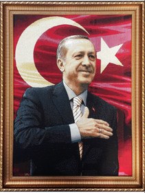 Resim Figüratif Seri-18 Dokuma Goblen Kumaş-Recep Tayyip Erdoğan2 