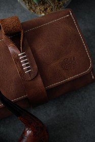 Resim Bolt Leather El Yapmı Gerçek Deri Pipo Çantası 