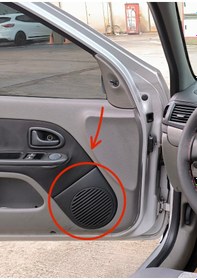 Resim Renault Clio Symbol Thalia Kapı Hoparlör Kapağı Sağ Veya Sol Kapı Tweeter Izgarası Hoparlör Çerçevesi Ön Sağ 