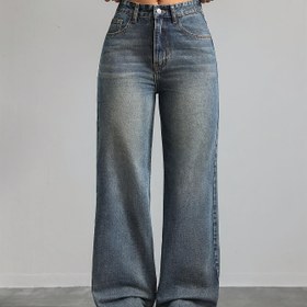 Resim Kadınlar İçin Yıkanmış Denim Yüksek Bel Düz Paça Bol Kesim Günlük Pantolon - Şık, Çok Amaçlı, Makinede Yıkanabilir Tek Renk, Tüm Mevsimler İçin, Rahat Fit, Vintage Tarzı, Dayanıklı Kumaş, Esnemeyen Malzeme, Uzun Kot Pantolon, Konforlu Giyim, Streetwear Tutkunları 