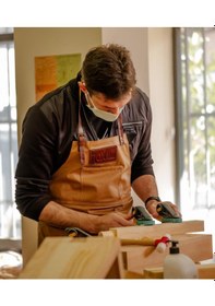 Resim Rox Wood 0032 Önlük Suni Deri Marangoz Çalışma Önlüğü 