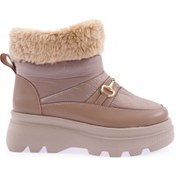 Resim Dgn Es807 Kadin Kalin Zincir Aksesuarli Kürklü Bot ES807-2007-R1886 Vizon 