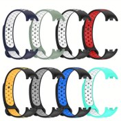 Resim Xiaomi Mi Band 9 ve 8 için Silikon Kayış - Spor Kauçuk Bileklik, Ayarlanabilir Tutma ve Çıkarma Kapatma, Çok Renk Seçeneği (Mavi, Yeşil, Kırmızı, Sarı, Siyah) Fitness Takibi ve Akıllı Telefon Bildirimleri için, Akıllı Saat Aksesuarı, Şık Silikon Tasarım, Esnek Bileklik 