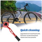 Resim Siyah Motosiklet Zincir Fırça Bisiklet Temizleme Fırçası Esnek Yüksek Yoğunluklu Kıllar Elektrikli Araç Araçları Fırça Temizleme Aracı 