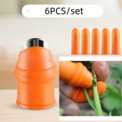 Resim 6 adet Ergonomik Başparmak Bıçağı Seti Meyve Toplama ve Bitki Kesme için - Esnek Paslanmaz Çelik Bahçe Araçları ile Rahat Tutma Kolları, Havuçlar, Domatesler ve Daha Fazlası için İdeal, Bahçe Budama Makasları | Ergonomik Tasarım | Dayanıklı Bahçe Araçları, Bahçe Budama Makasları 
