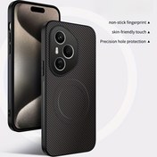 Resim Uygun Honor 400/400 Pro/400 Lite için Yeni Karbon Fiber Çizgili Manyetik Kaymaz ve Parmak İzi Tutmayan Telefon Kılıfı Koruyucu Kapak 