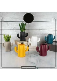 Resim Kaktüs Saksı Kaktüs Şekilli Kalemlik Dekor Çiçeklik Saksı Plastik Kaktüs Biblo Bpa İçermez 11 Cm 001 
