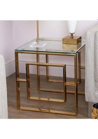 Resim Laura Gold Yan Sehpa 