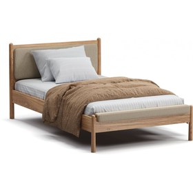 Resim Finn Meşe Karyola 120x200 Keten - Pure 