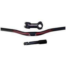 Resim Trazona Bisiklet Gidon Seti 3 Renk Alümiyum 68-62 Cm Direksi . 62 Cm-Mavi 