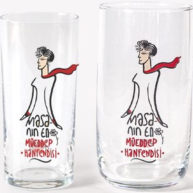 Resim Masanın En Müeddep Hanfendisi Kadeh+Bardak Set 