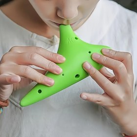 Resim 12 Delikli Seramik Ocalina C Majör, Reçine Plastik Alto Flüt, Parlatılmış, Çeşitli Renklerde (Sarı, Mavi, Pembe, Turuncu, Yeşil) - Eid Mubarak Müzik Aleti (Kutu Hariç) 