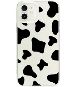 Resim mooodcase Iphone 12 Uyumlu Inek Desenli Premium Şeffaf Silikon Kılıf 