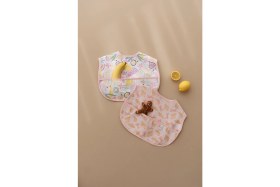 Resim Oh la la Koala For Little Ones Pudra Biyeli 2li Sıvı Geçirmez Mama Önlüğü 6-36 Ay 