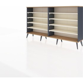 Resim Arges Konsol 8 Raflı 176x30x99 Antrasit-çam/aytaşı Atlas Çam/aytası - Antrasıt 