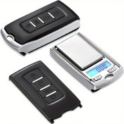 Resim JUEMEL 1 adet Taşınabilir Dijital Cep Terazisi-100/200g/0.01g Hassasiyetli Mini Elektronik Terazisi, Takı, Bitkiler, Gıda ve Mutfak için Kullanılır, Anahtarlık Tasarımı ile -Araba Güzellik Aracı, Pil ile Çalışır, Çalışma Voltajı 36v'den Az veya Eşit, Pil Hariç 