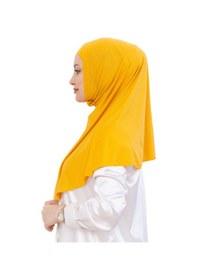 Resim Modish Group Hazır Türban & Başörtü Viskon Bone Setli Rahat Tesettür Şal İslami Giyim - Krem Sarı 