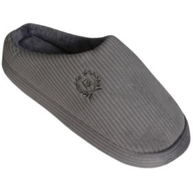 Resim Yaz Kış Ayakkabı YAZKIŞ Erkek Gri Siyah Kaymaz Taban Kışlı Ev Terliği 