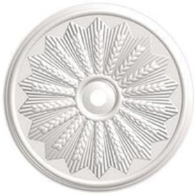 Resim Özgür Tavan Lamba Göbeği Buğday Başağı 38 cm-40 cm 3 Adet Dekor Stropiyer Köpük Boyanabilir 