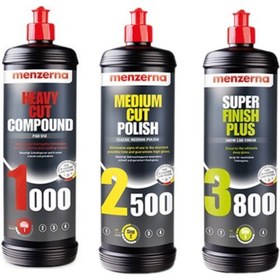 Resim Menzerna Set 1lt 1000--2500-3800 Kalın Pasta Hare Cila Set 1kg 