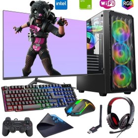 Resim ROGAME i5 13400F 16GB DDR4 1TB m2 4GB GTX1650 24" Monitörlü Oyun Bilgisayarı (Gaming SET) 