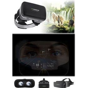 Resim Munico Shinecon Vr Box 3D Sanal Gerçeklik Gözlüğü 4-6 Inç Uyumlu Film Oyun Meta Worlds 