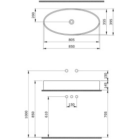 Resim Bocchı Bocchi Vessel Çanak Lavabo Gri - 1014-006-0125 