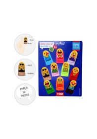 Resim Tox Emojiler 10 Parça Parmak Kukla . Eğitici Oyuncak T106 