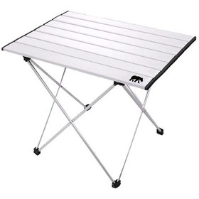 Resim Kamp Ayısı Küçük Alüminyum Katlanabilir Kamp Ve Piknik Masası, Çantalı, Gri Gri 