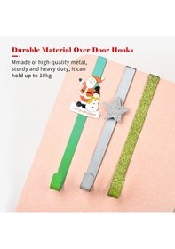 Resim Mufunye Metal Kapı Askısı Noel Dekorasyonu - Dayanıklı Demir, 10kg Yük Taşıma, Kırılmaz Kenarlar, Kolay Kurulum, Ev Partisi Dekoru 