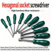Resim Weiligu Nut Başlangıç El Kitabı Soket El Vidası Anahtar Güçlü Katı Altıgen Soket Tornavida Uzatılmış Dış 6 Açılı Soket Vida Seti 5.5M3M5M6M8 Anahtar 7 12mm 