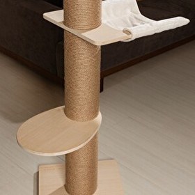 Resim Raikou Robin 265 CM Yüksekliğinde Kedi Tırmalama Ağacı - Meşe Ahşap - Balkon ve Uzay Kapsülü 