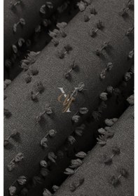 Resim Linda Fon Perde V-6016-s Koyu Gri Simli Koyu Gri 