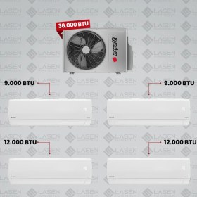 Resim Arçelik 1+4 Multi Sistem Klima / 36100 Md Pro Dış Ünite ( 2 Adet 9.000 Btu Beyaz + 2 Adet 12 Btu Beyaz Iç Üniteler ) 