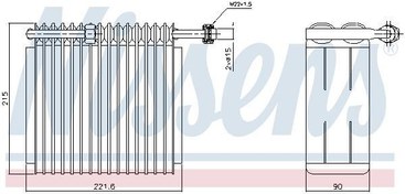 Resim NISSENS 92199 | Evaporator Al / Brz (Fiat Palio Albea Strada) 